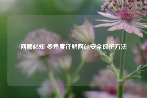网管必知 多角度详解网站安全保护方法