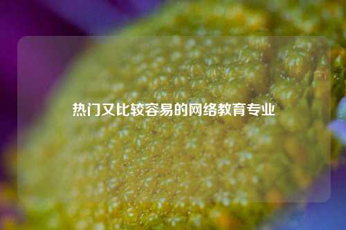 热门又比较容易的网络教育专业