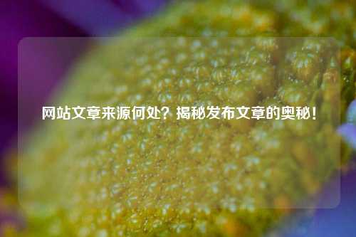 网站文章来源何处？揭秘发布文章的奥秘！