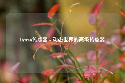 Dytran传感器 - 动态世界的高级传感器