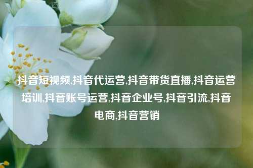 抖音短视频,抖音代运营,抖音带货直播,抖音运营培训,抖音账号运营,抖音企业号,抖音引流,抖音电商,抖音营销