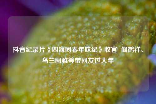 抖音纪录片《四海同春年味纪》收官  阎鹤祥、乌兰图雅等带网友过大年